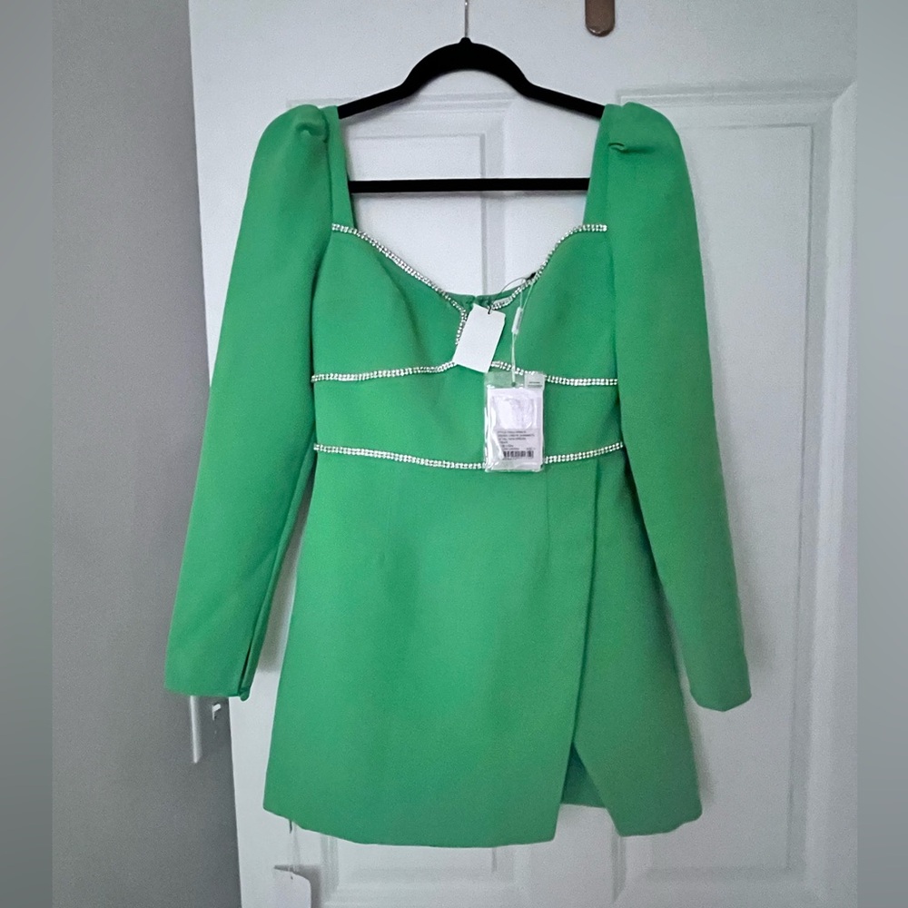 Self portrait green mini dress  AUTHENTIC!!